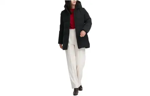 UNIQLO Down Jackets Women's Black Hooded Moderate Other
