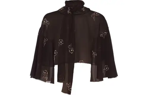 PRADA Floral print Georgette Cape