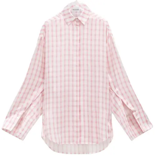 LOEWE Check Shirt 'White/Pink'