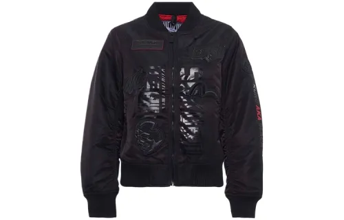 EVISU Jackets Women's Black Baseball Collar Moderate Other
