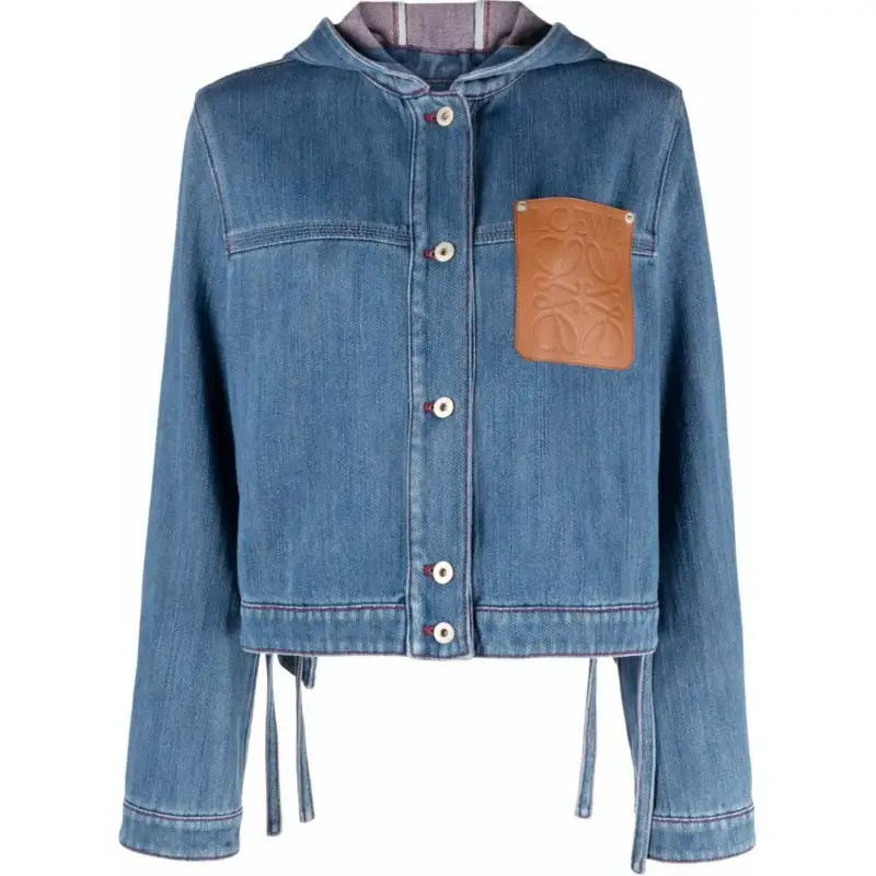LOEWE Jackets Women's Blue Hooded Moderate Other