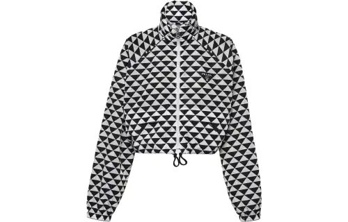PRADA Logo Printed Zipped Bomber Jacket