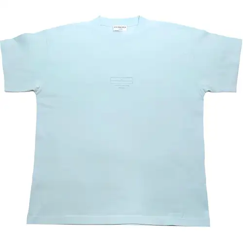 Balenciaga Bb Paris Icon Cotton T Shirt Aqua Green