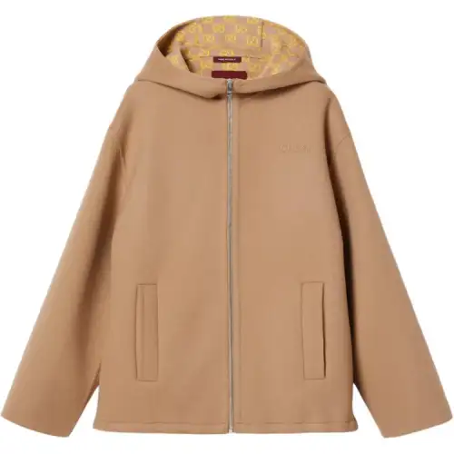 GUCCI Embroidered Wool And Silk Hooded Jacket