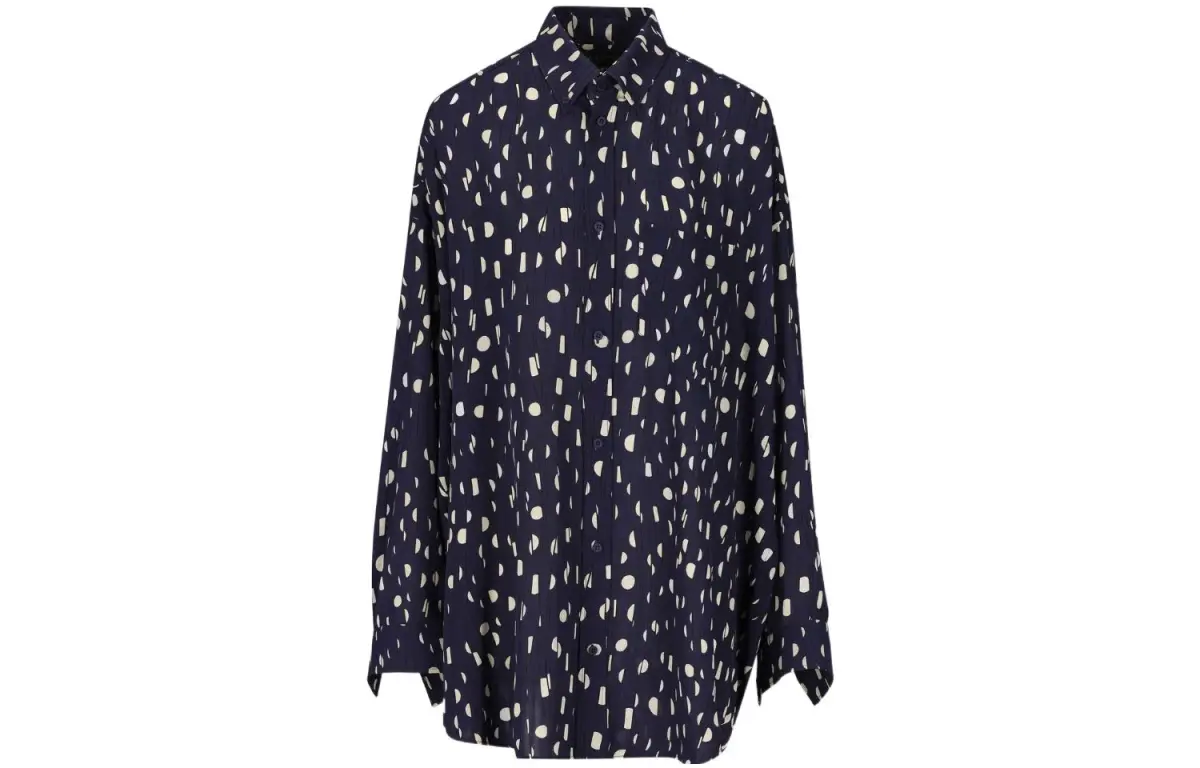 Balenciaga Polka Dot Print Long Sleeved Shirt