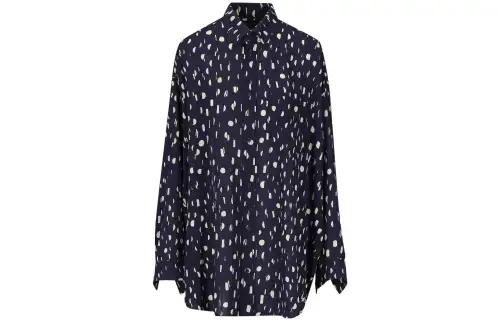 Balenciaga Polka Dot Print Long Sleeved Shirt