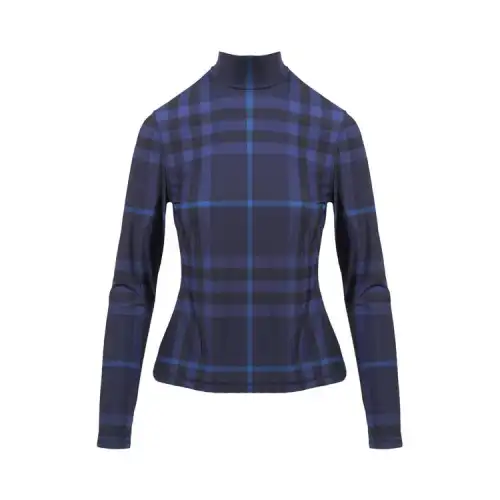 Burberry Emery Check Top 'Dark Charcoal Blue'