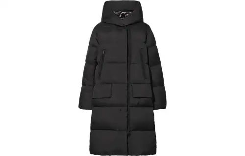 UNIQLO X JIL SANDER Down Jackets Women's Black Hooded Moderate Quilted Down Jacket