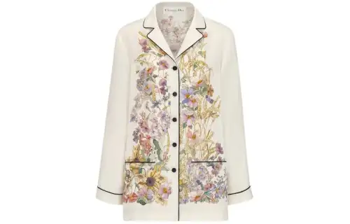 DIOR Shirts Women's White Cuban Collar Moderate Other