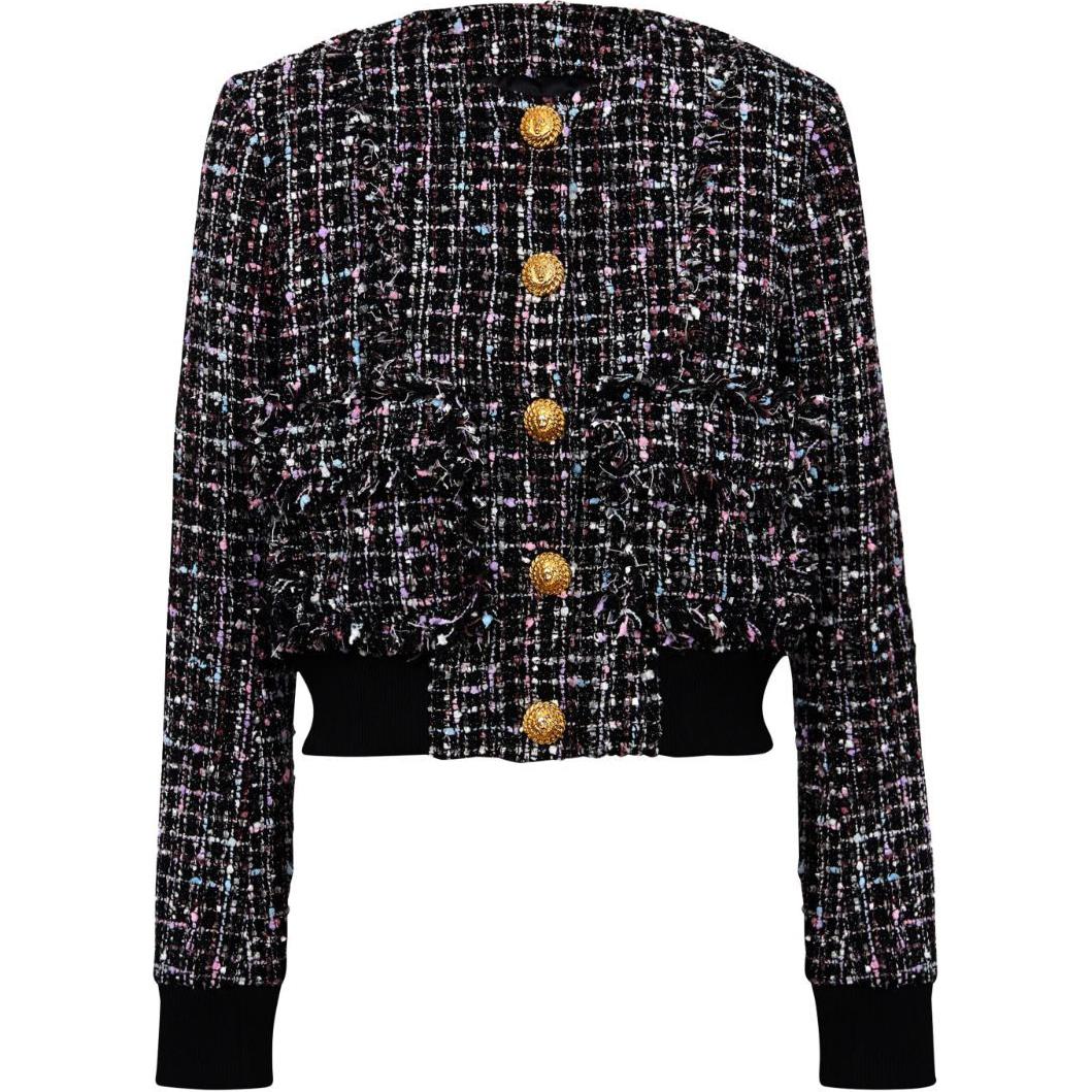 Женская куртка BALMAIN Tweed Jacket (черная)