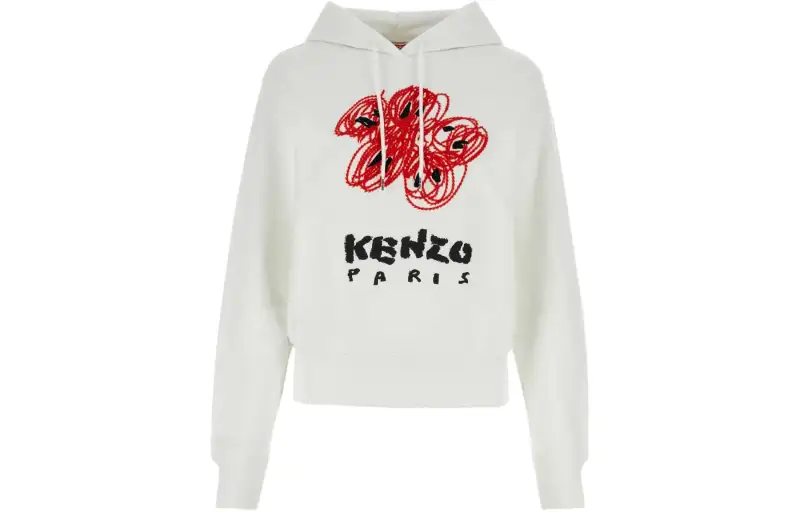 KENZO Logo Printed Drawstring Hoodie