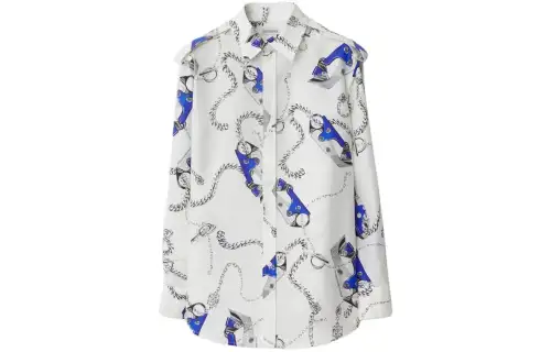 Burberry Graphic Printed Buttoned Shirt