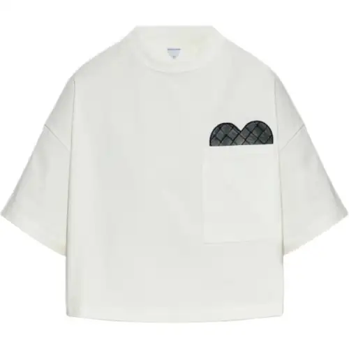 Bottega Veneta Heart Detailed Cropped T Shirt