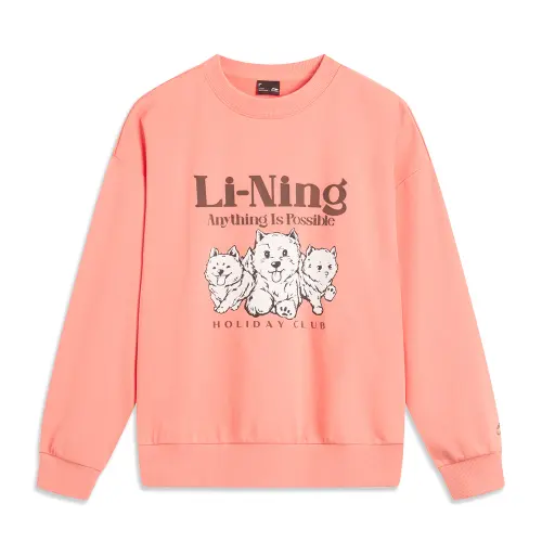 Li Ning Sweatshirt Women's Rust Pink Orange