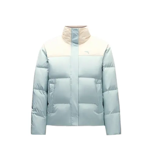 Anta Variety Training Collection Down Jacket Women's Vanilla Rice White/Seafoam Green