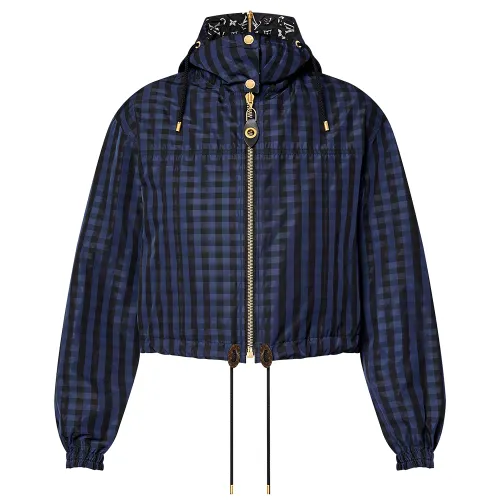 Lv Hooded Check Jacket