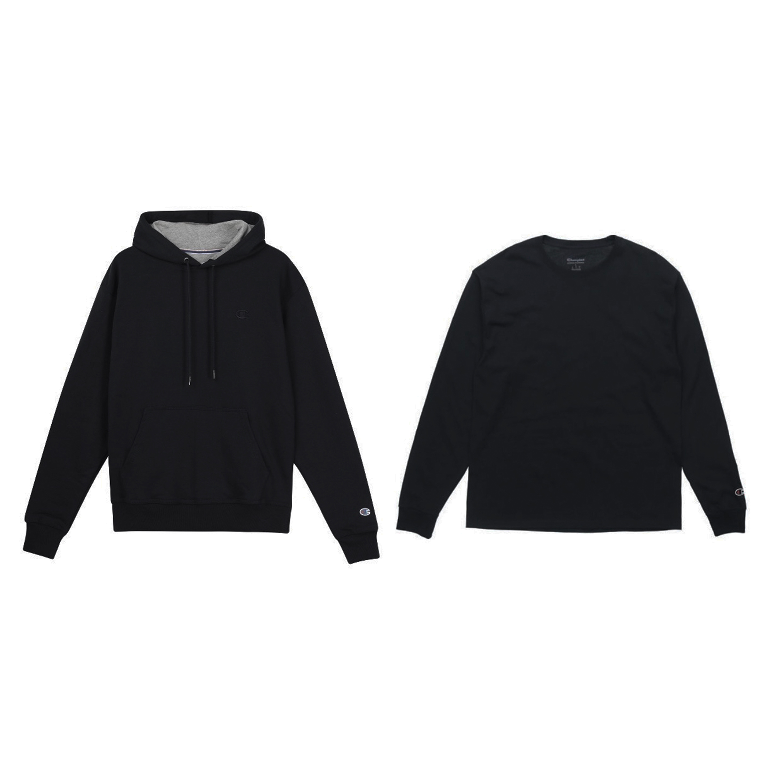 Champion Solid Color Hooded Fleece Lined Hoodies & Sweatshirts Pullover Long Sleeved T Shirt Casual Sportswear Unisex