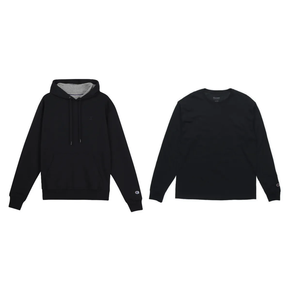 Champion Solid Color Hooded Fleece Lined Hoodies & Sweatshirts Pullover Long Sleeved T Shirt Casual Sportswear Unisex