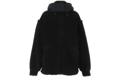 PRADA Jackets Women's Black Hooded Moderate Other