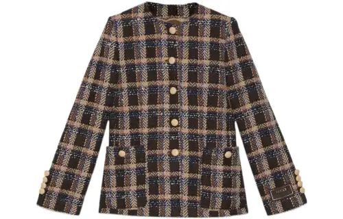 【Previous Season】tartan-check tweed jacket