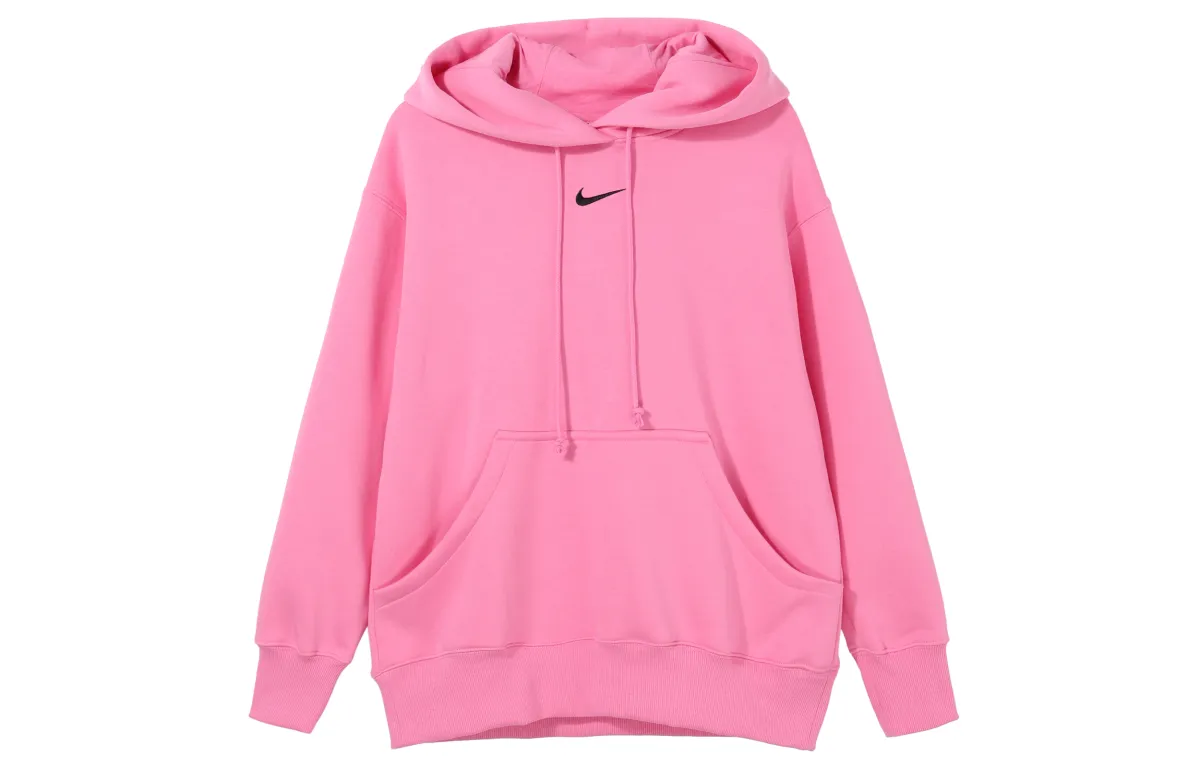 Nike Sportswear Phoenix Fleece Solid Color Hooded Thickened And Fleece Lined Casual Long Sleeved Sweatshirt Women's