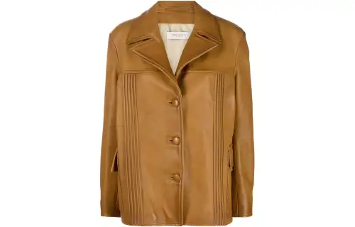 【Previous Season】button-fastening leather jacket