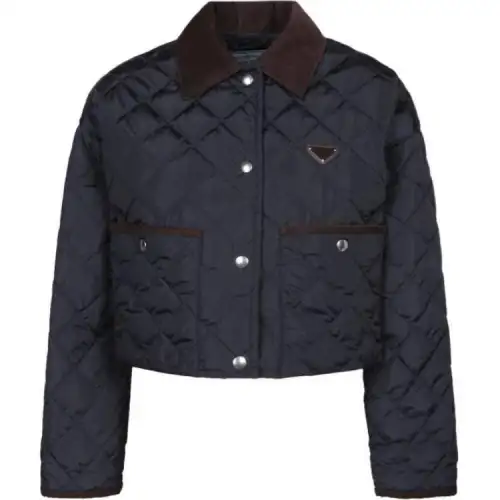 PRADA Quilted Button Up Jacket