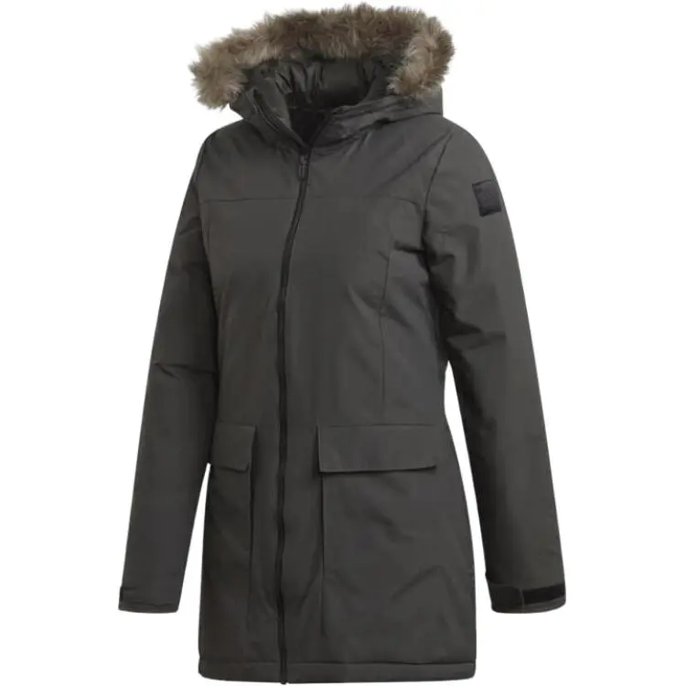 Adidas Puffer Jacket Women's Gray Green