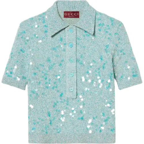 GUCCI Sequinned Polo Top