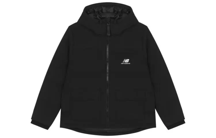 New Balance Down Jackets Women's Black Hooded (Non-detachable) Moderate Other