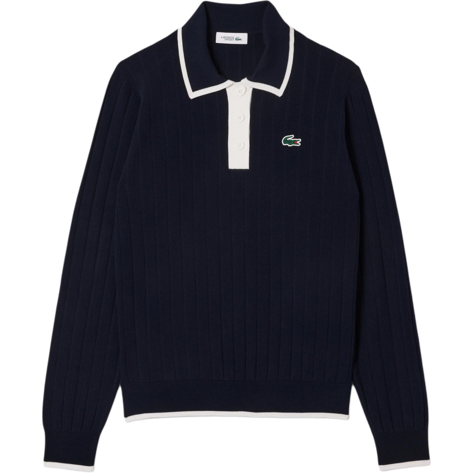 Женский кофта LACOSTE Текстурная (темно-синяя)