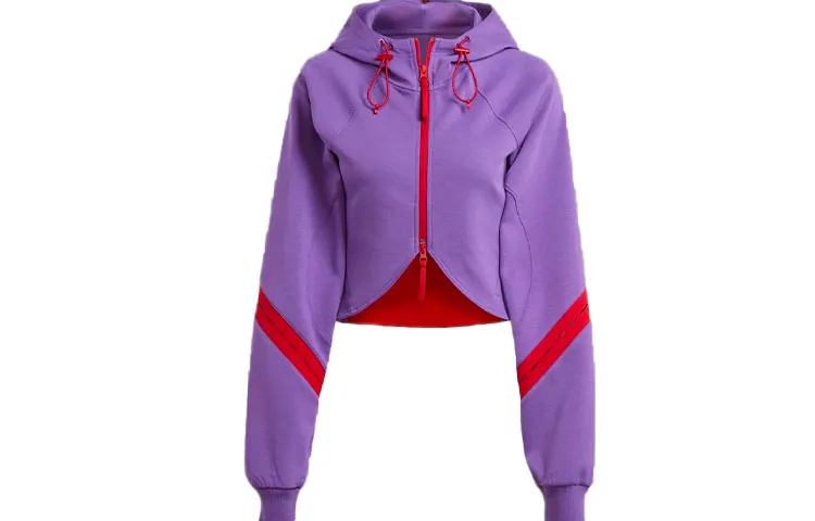 Adidas Jackets Women's Bright Purple Hooded Moderate Other