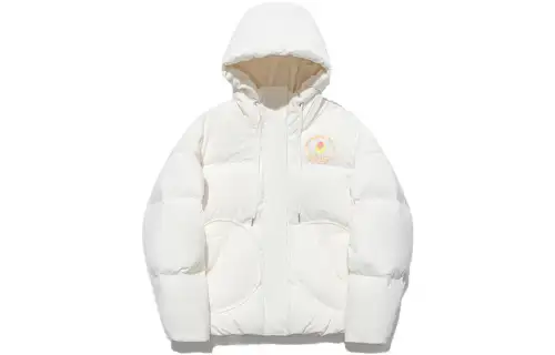 Li Ning Down Jackets Women's Ivory Hooded Moderate Down Jacket