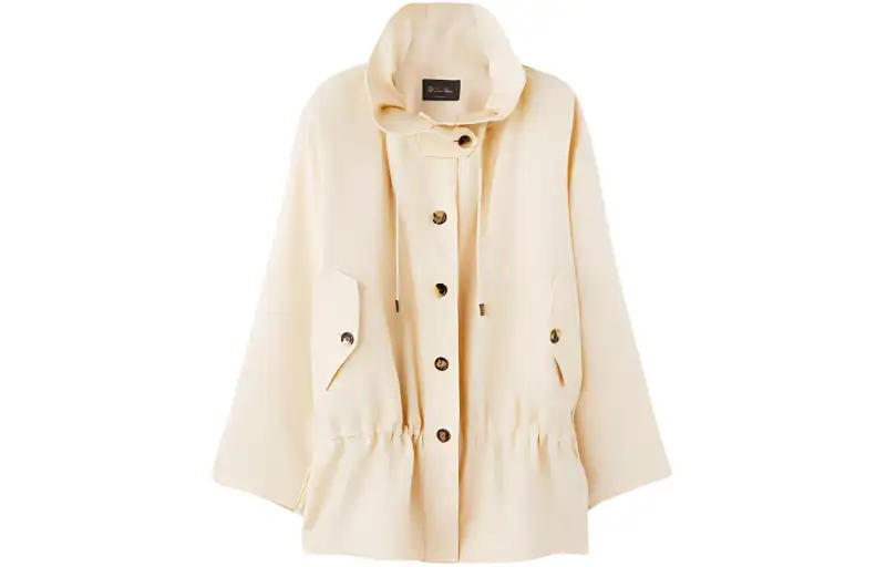 Loro Piana Single Breasted Drawstring Short Coat