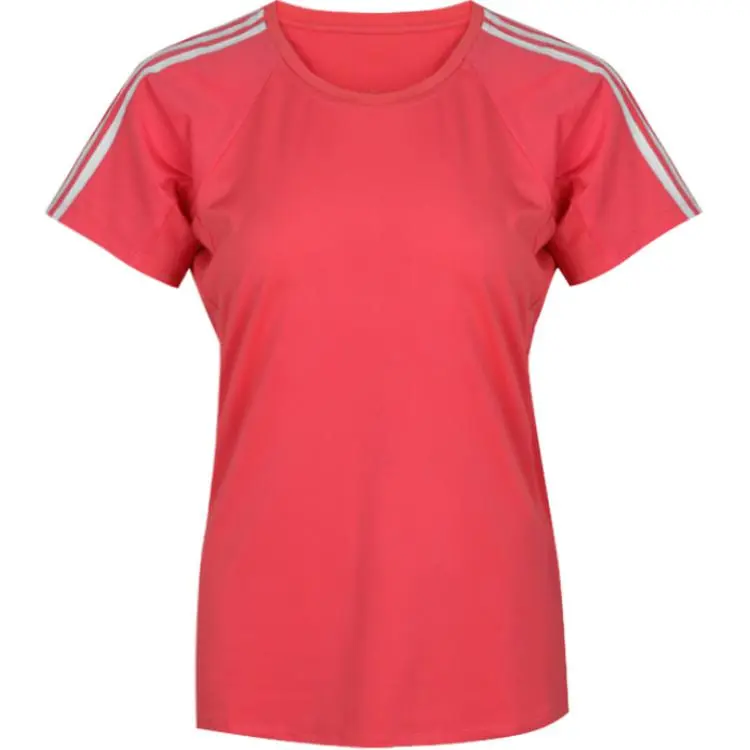 Adidas T-Shirts Women's Red Crew Neck Moderate