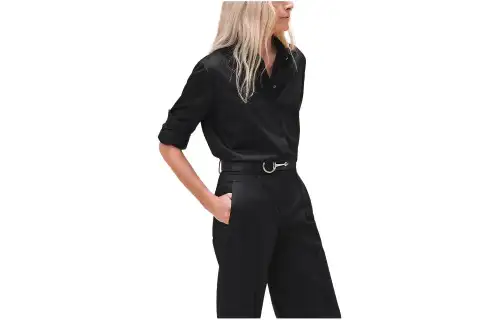 HERMES Shirts Women's Pointed Collar Moderate Other