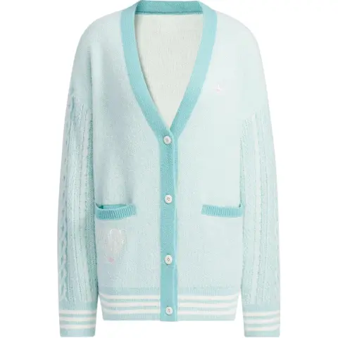 Adidas Originals V Day Polo Sweater Knitwear Women's Simple Mint Green