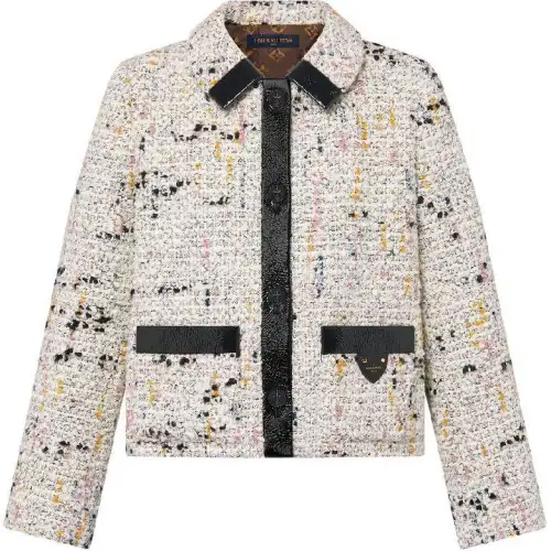 LOUIS VUITTON Bouclette Tweed Boxy Jacket