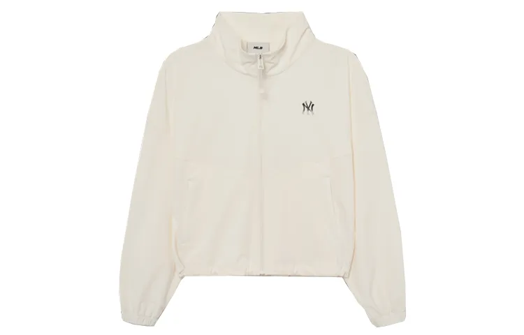 MLB Jackets Women's White Stand Collar Moderate Straight Fit