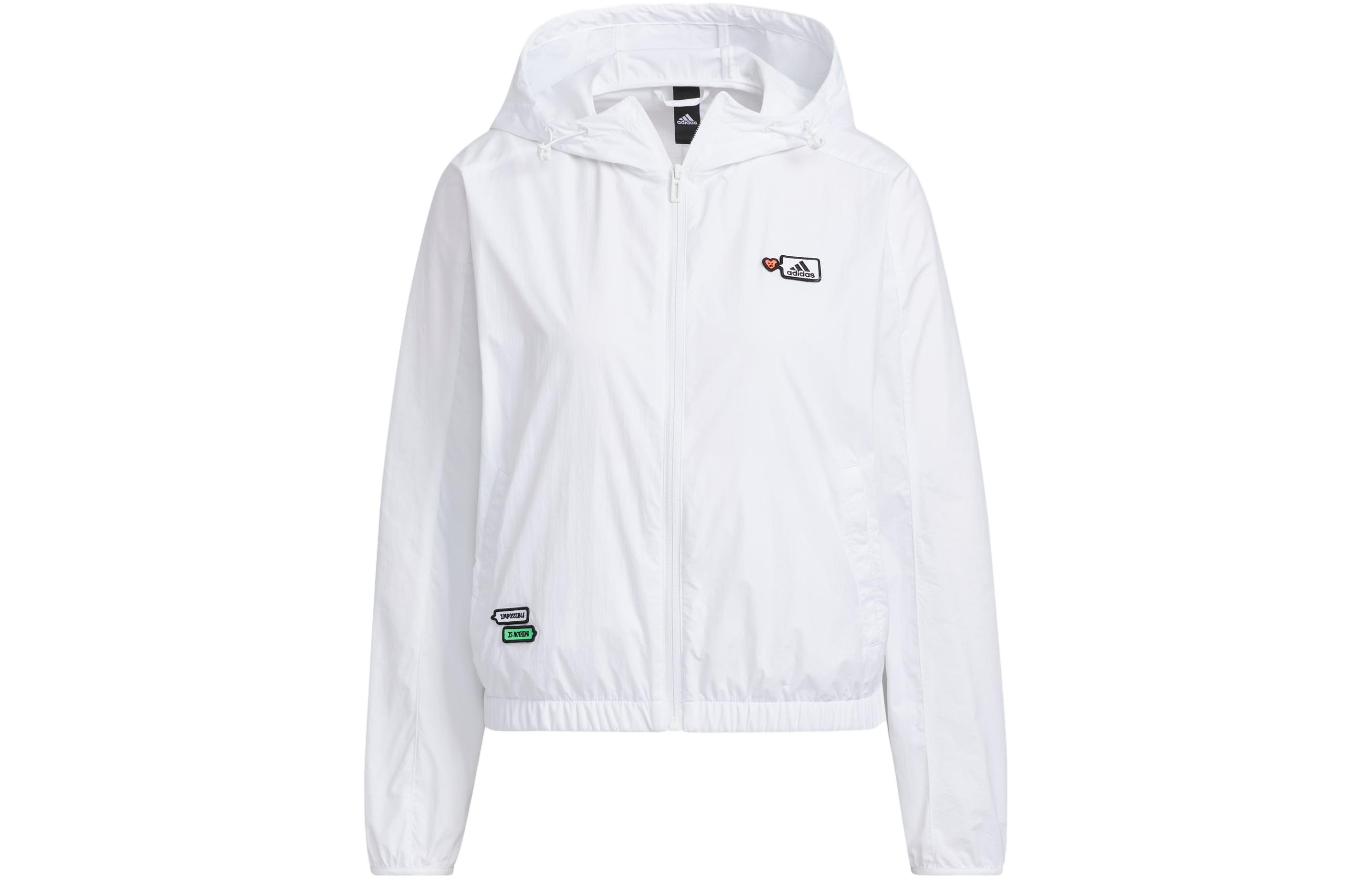 Женская куртка adidas x SEEBIN SS23 Graphic Woven Jacket (белая)