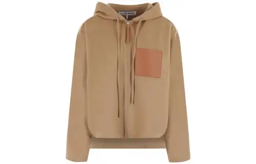 LOEWE Hooded Zip Jacket 'Camel'