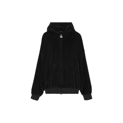 Balenciaga Embellished Logo Zipped Hoodie