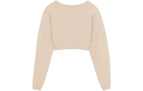 SAINT LAURENT Crewneck Cropped Sweatshirt
