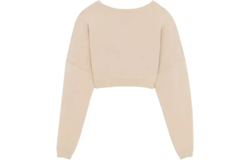 SAINT LAURENT Crewneck Cropped Sweatshirt