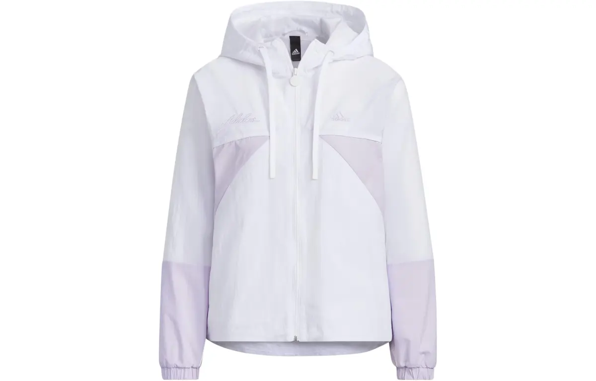 Adidas Jackets Women's White Hooded (Non-detachable) Moderate