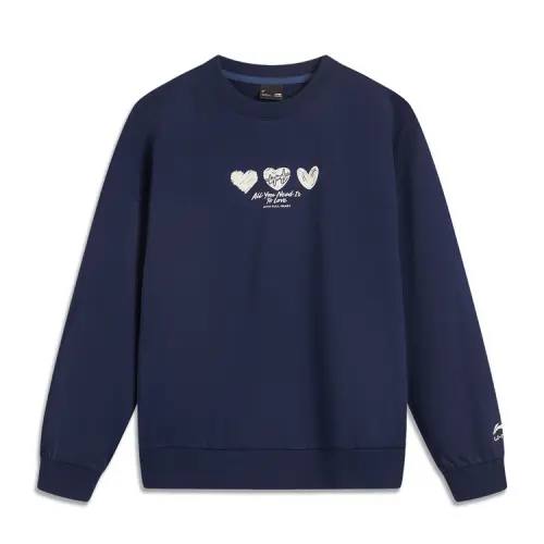 Li Ning Sports Life Collection Sweatshirt Women's Dark Ship Blue