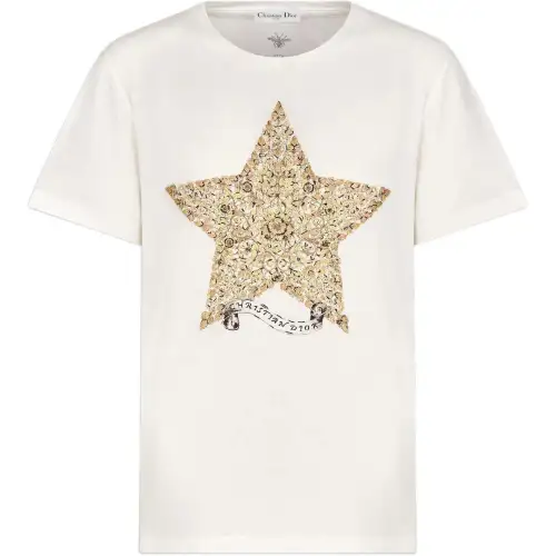 DIOR T Shirt Women's White Gold