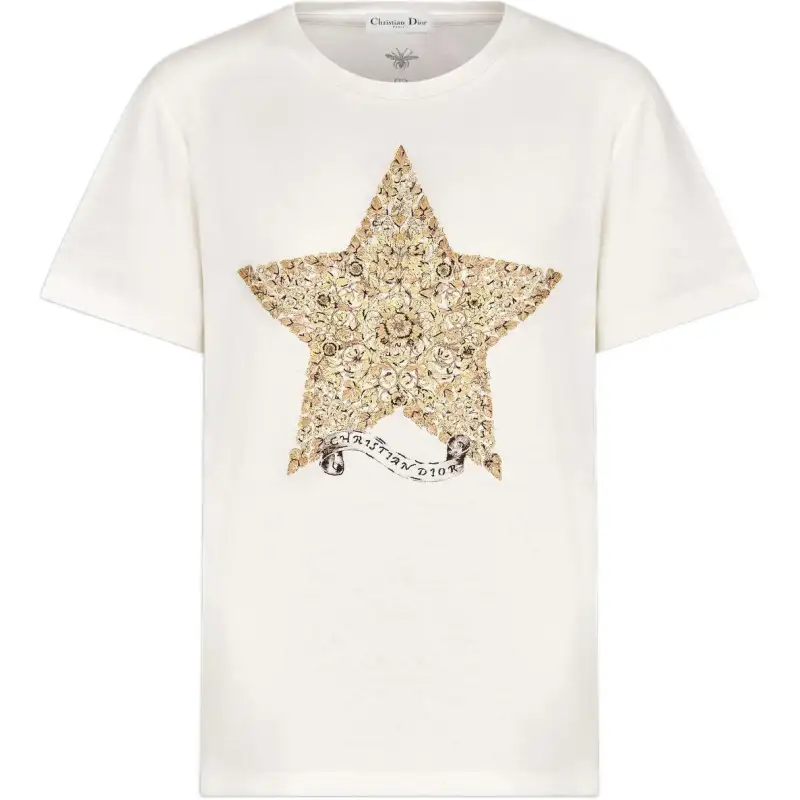 DIOR T Shirt Women's White Gold