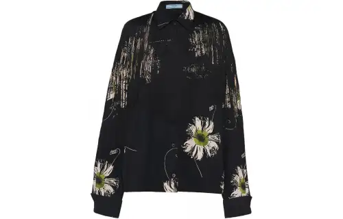 PRADA Floral print Fringed Shirt