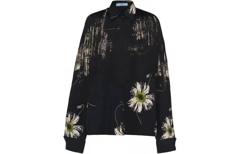 PRADA Floral print Fringed Shirt